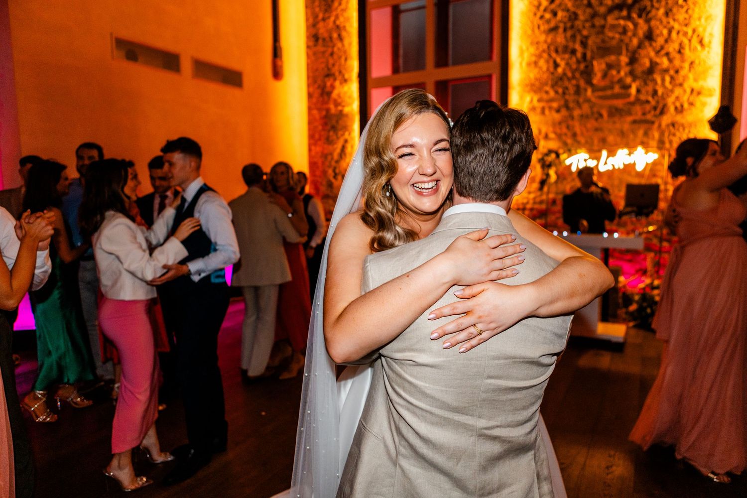 Wedding Party, first dance, Virgin hotel in Edinburgh City Scotland