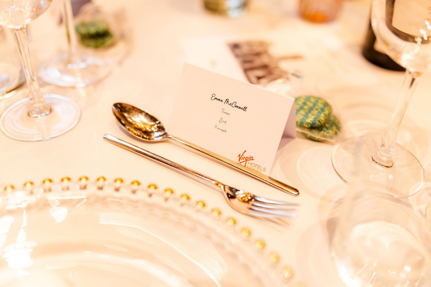 Wedding decor, Virgin hotel in Edinburgh City Scotland