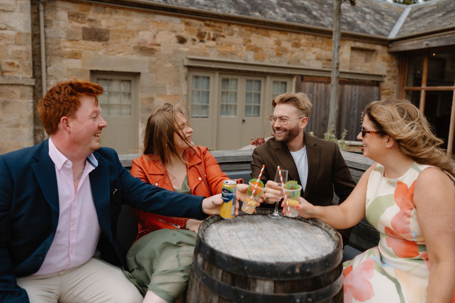 Wedding courtyard at Rosebery Steading, Temple, Gorebridge, Scotland.