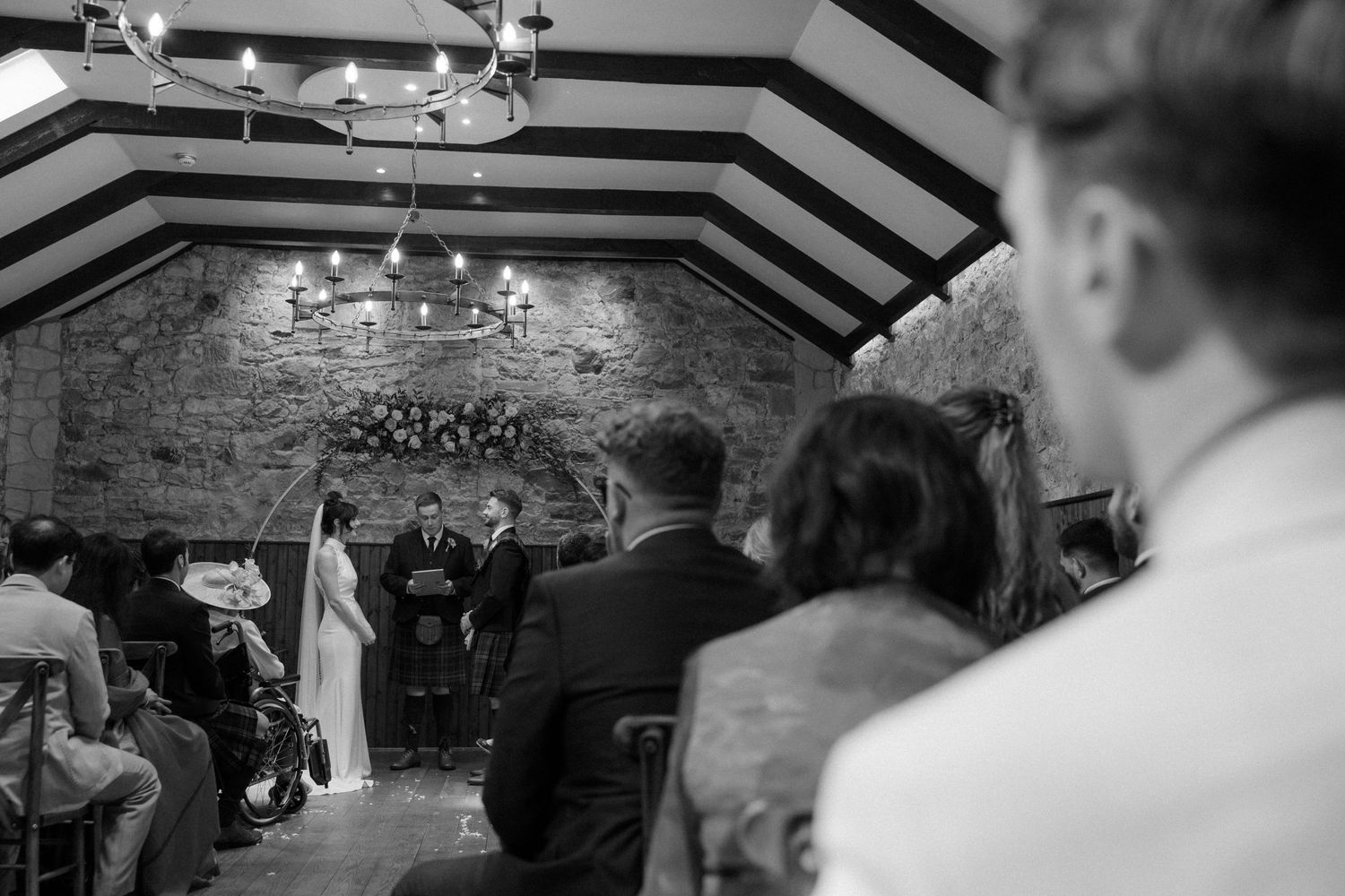 Wedding ceremony, at Rosebery Steading, Temple, Gorebridge, Scotland.