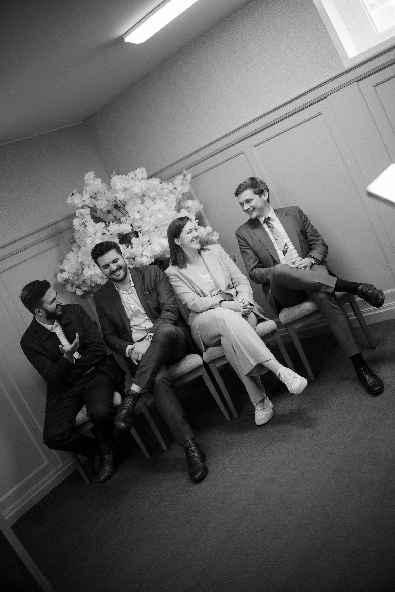 intimate wedding in city chambers in Edinburgh Scotland