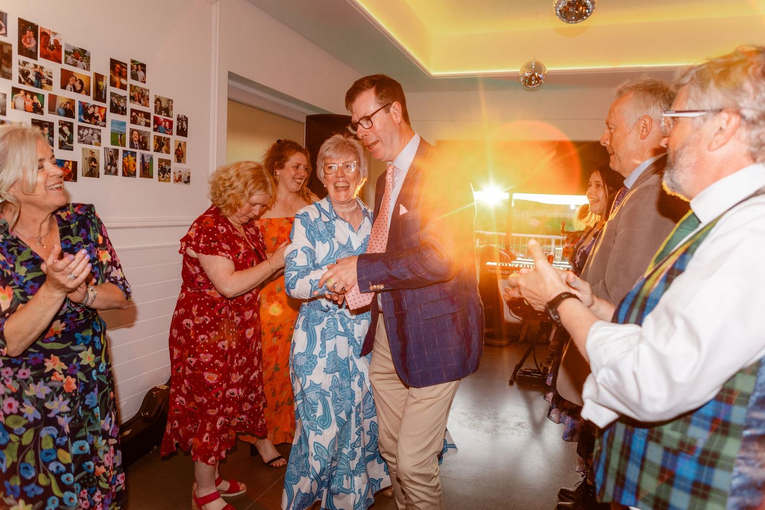 Wedding guest dancing, Whitekirk Hill, Whitekirk, North Berwick