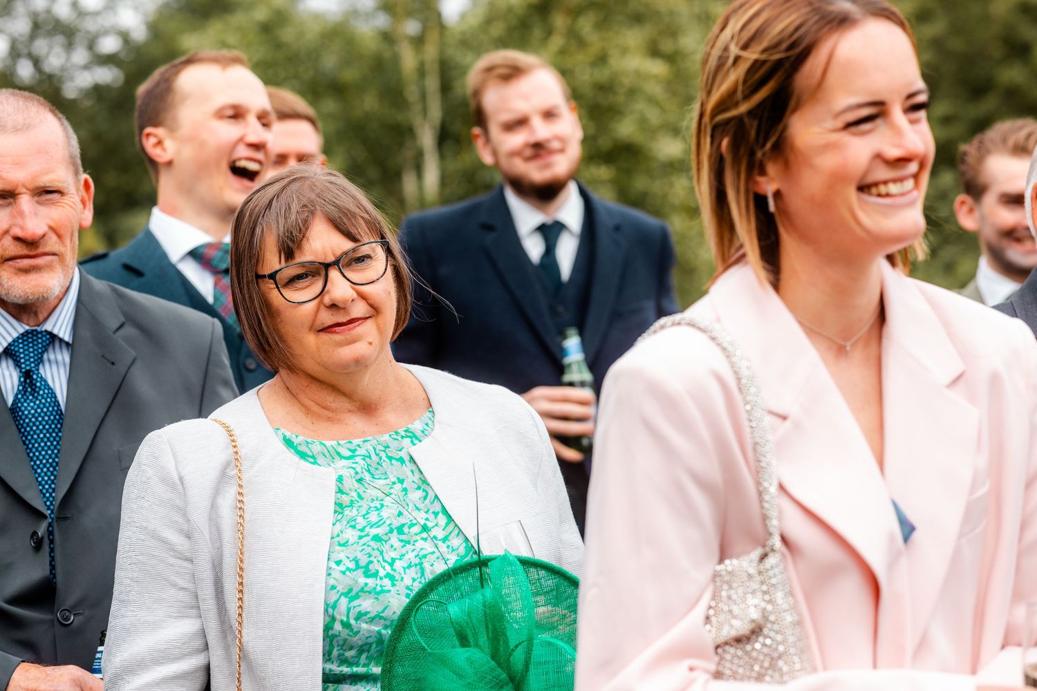 Speeches, outdoor wedding, Glass House Edinburgh City Scotland,