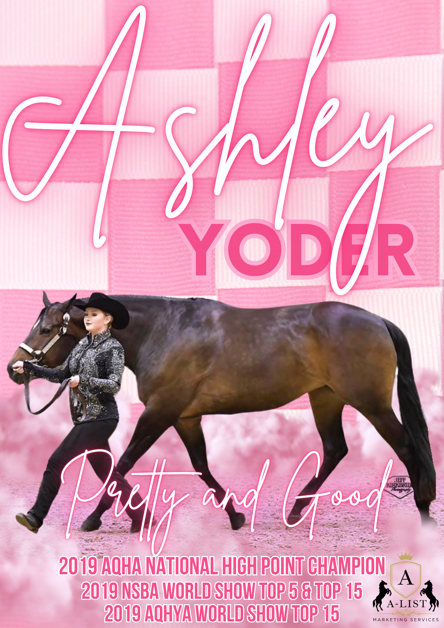 An ad of a horse and rider