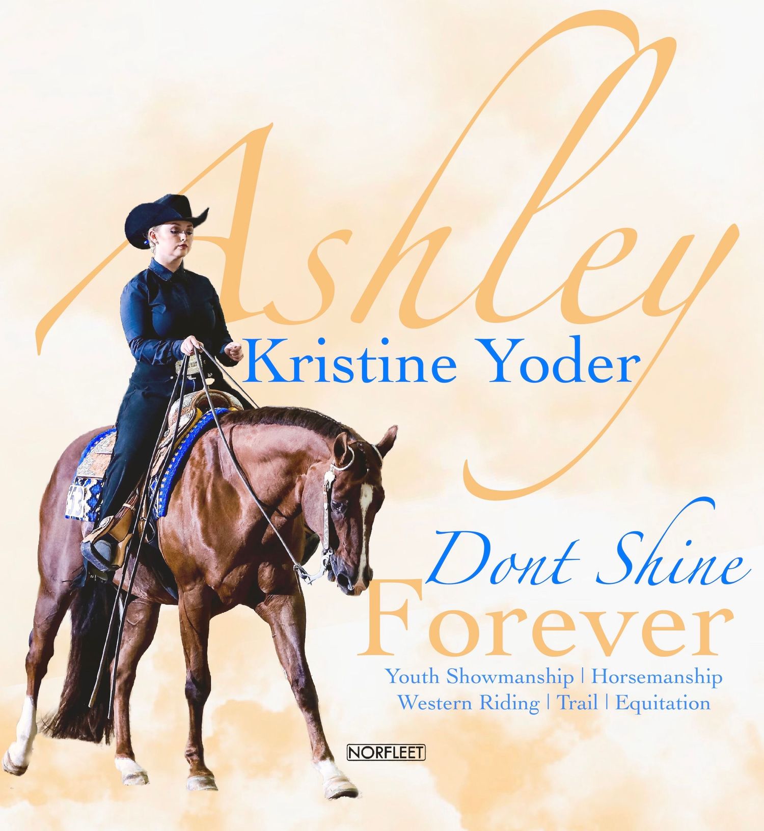 An ad of a horse and rider