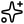 A minimalist black outline icon of a star with a sparkle effect, representing favorites or highlights on a white background.
