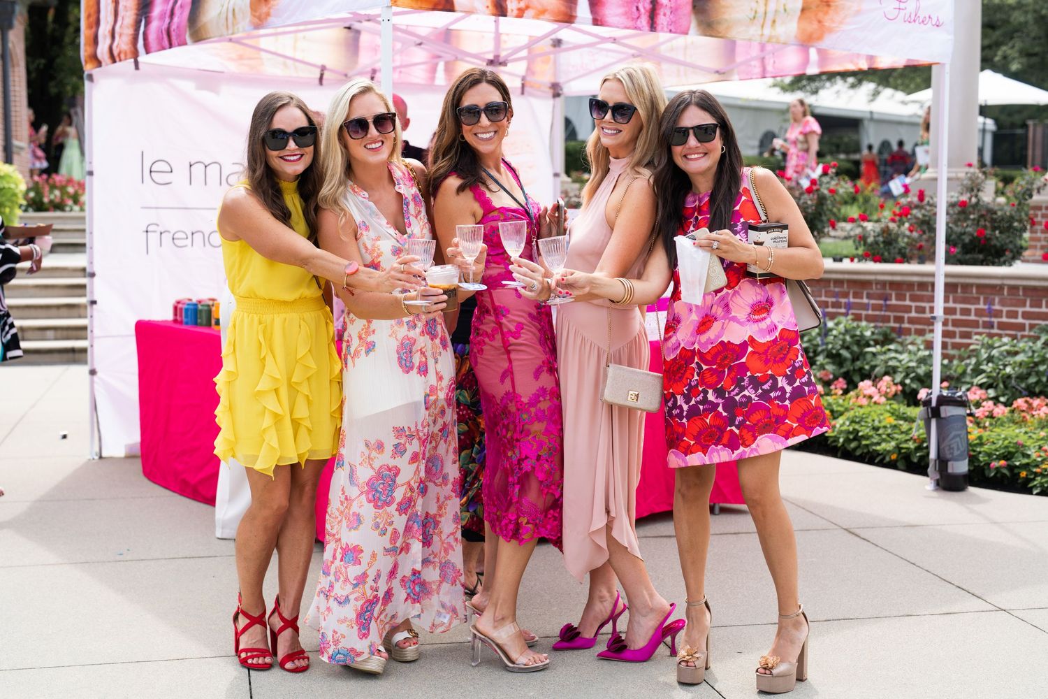 Five women at a fundraiser.