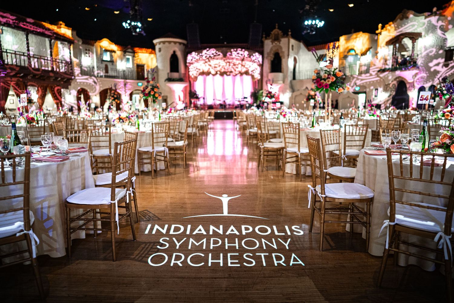 Elegant Indianapolis Symphony Orchestra opening night gala at the Indiana Roof Ballroom