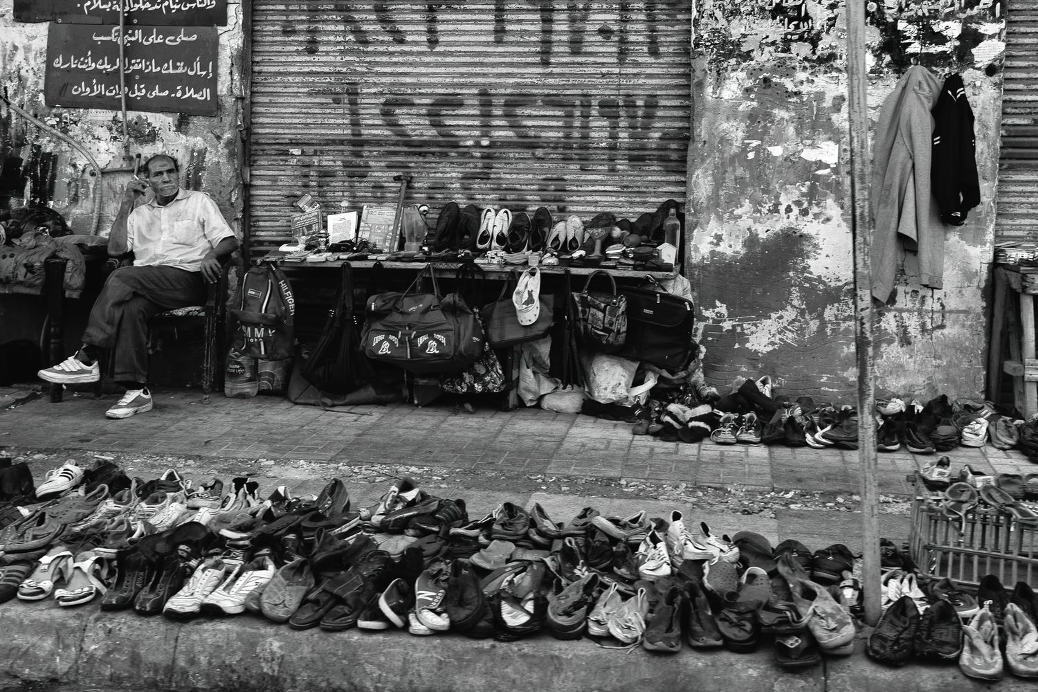 Rene Olivas Photography The Street Shoe Salesman, Alexandria, Egypt