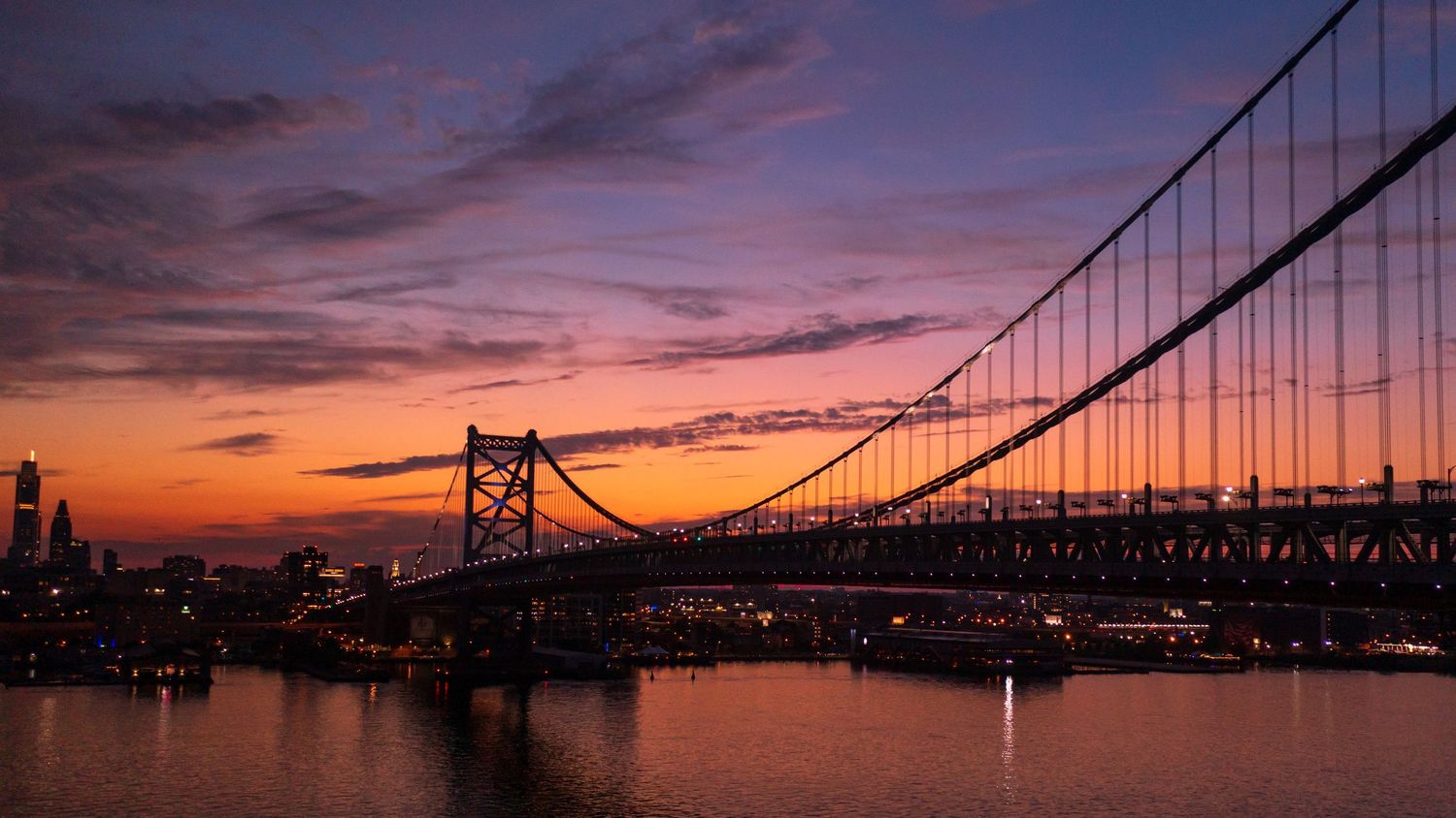 Rene Olivas Photography Ben Franklin Bridge by Drone, Philadelphia