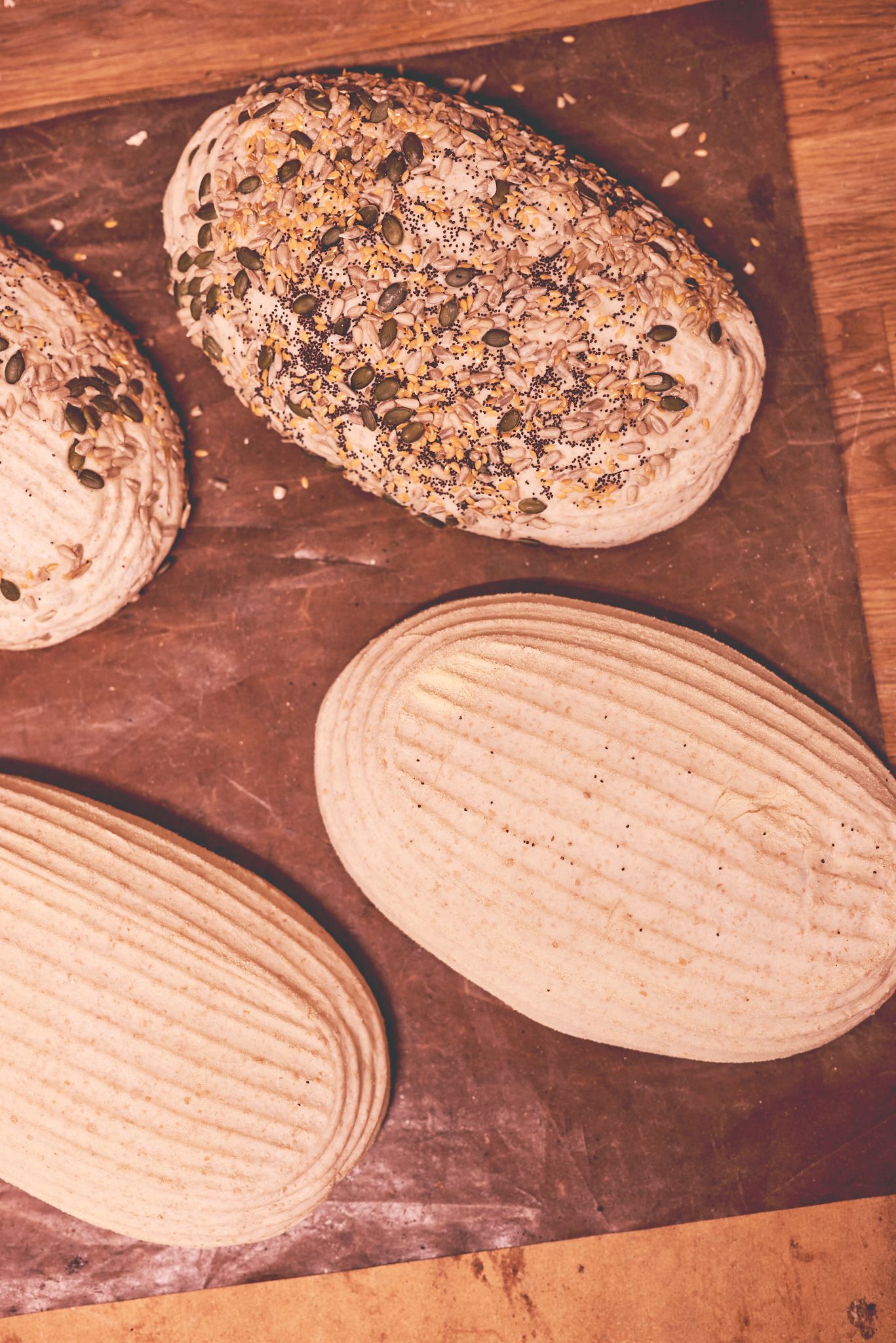 Loaves of sourdough before being baked fro a small business phtotshoot, Suffolk