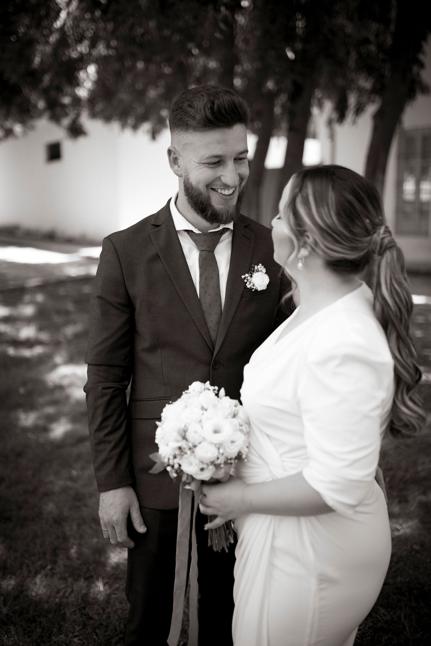 Wedding couple portrait in Valais with emotional moments