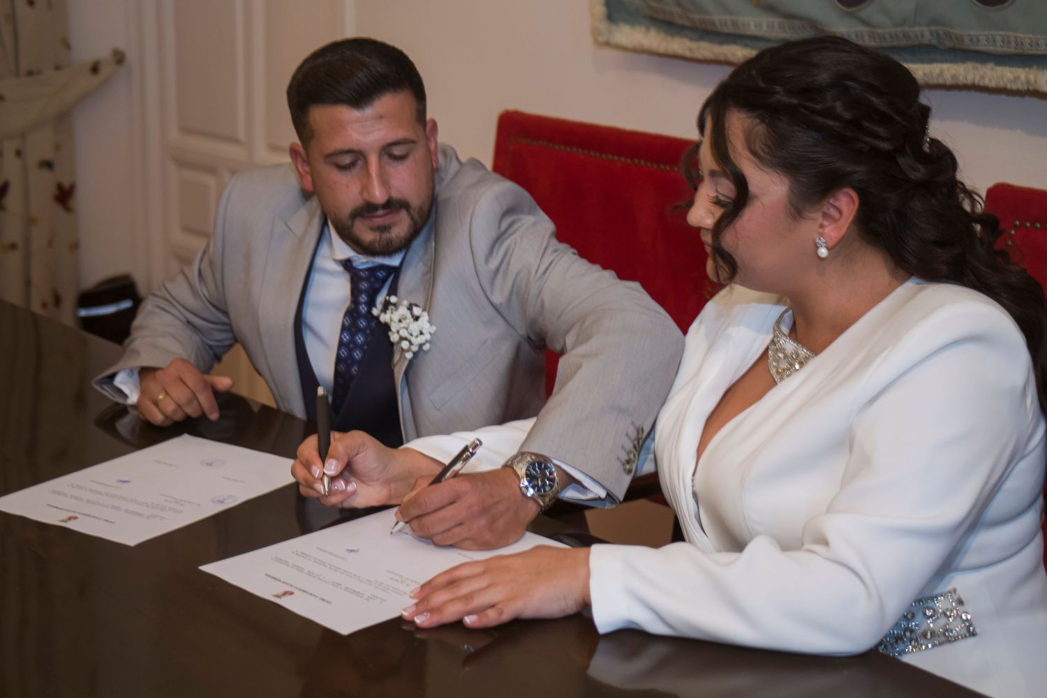 Wedding couple portrait in Bern with emotional moments