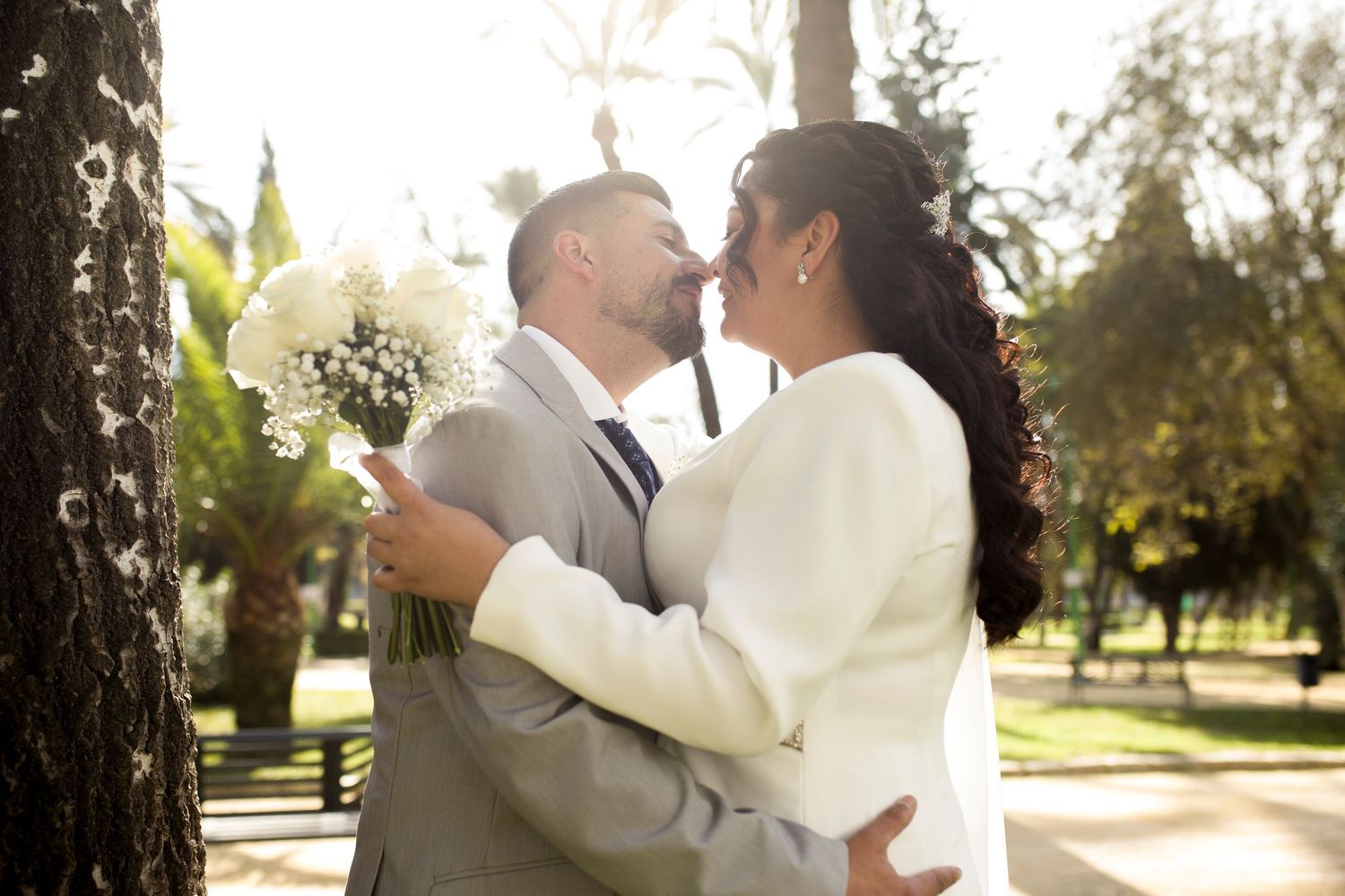 Wedding couple portrait in Bern with emotional moments