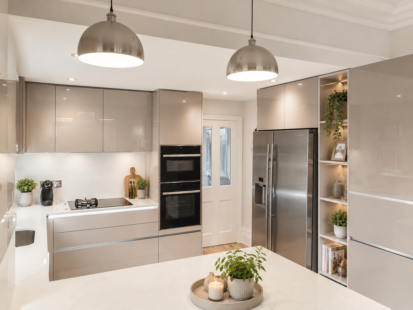 Strass High Gloss Avena Handless Kitchen