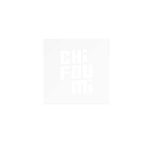 Chi Fou Mi logo with bold white text on a light square background.