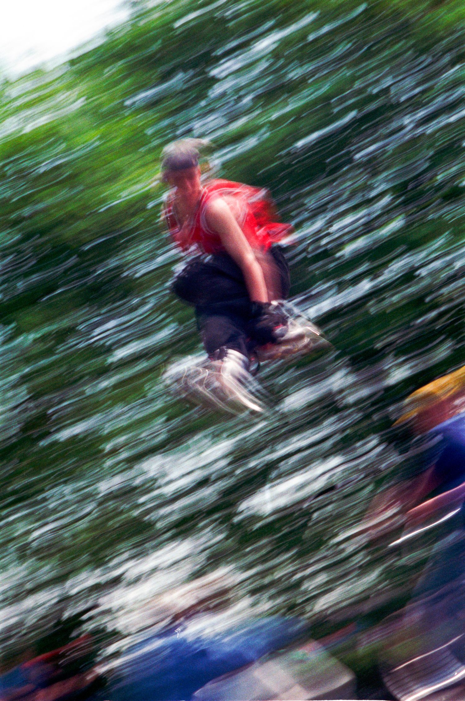 Skater on vert ramps.