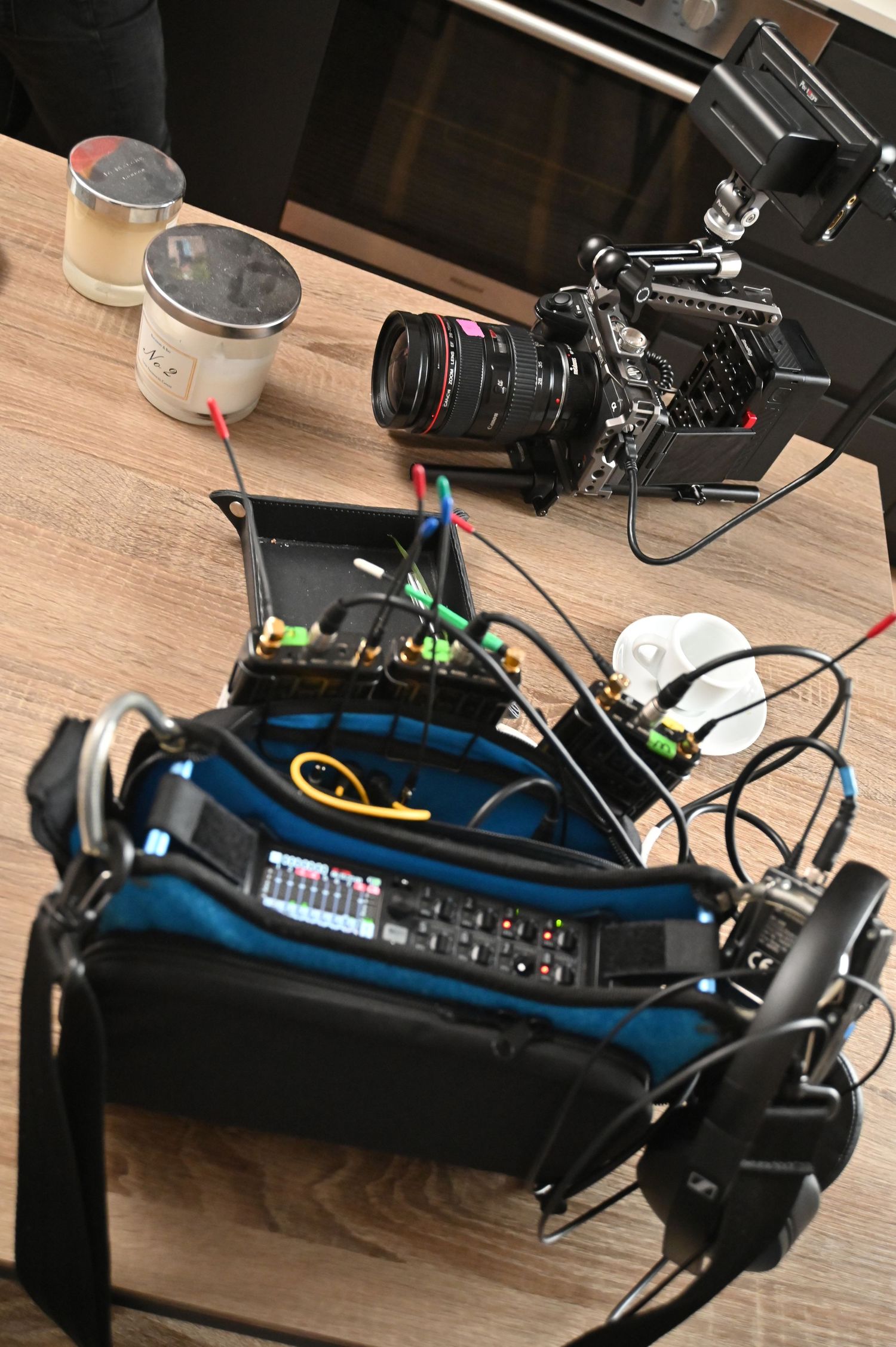 A break in the filming.