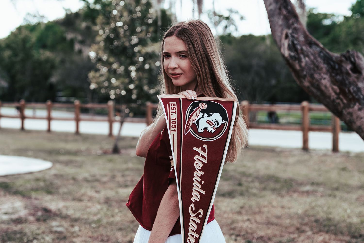 College graduation portrait Session at lake side location in Central Florida