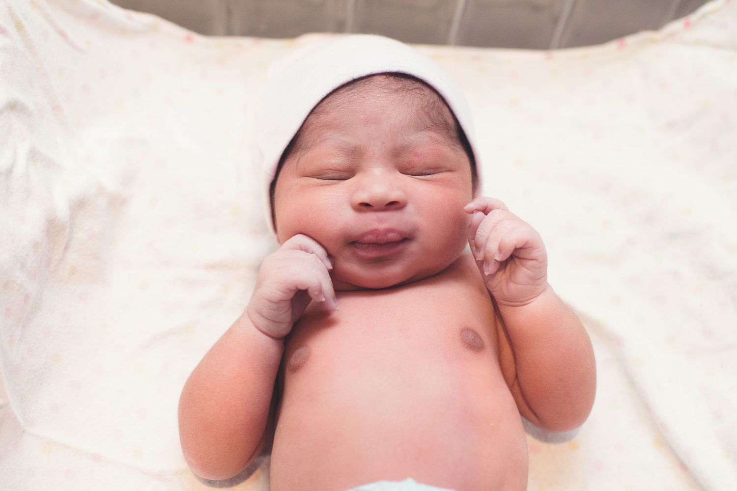 Fresh Newborn 1 hour old . Birth Photography