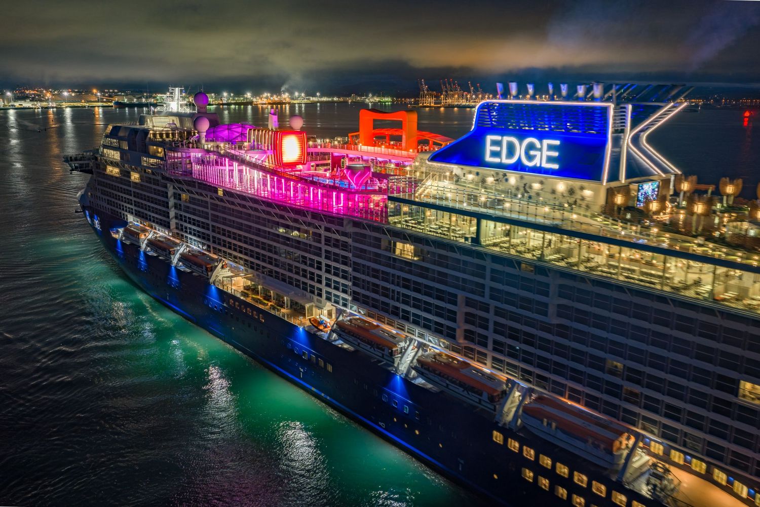 Cruise ships aerial footage at night in New Zealand with UAV night rating endorsement for CAA 101 & CAA 102 operators flying drone at night
