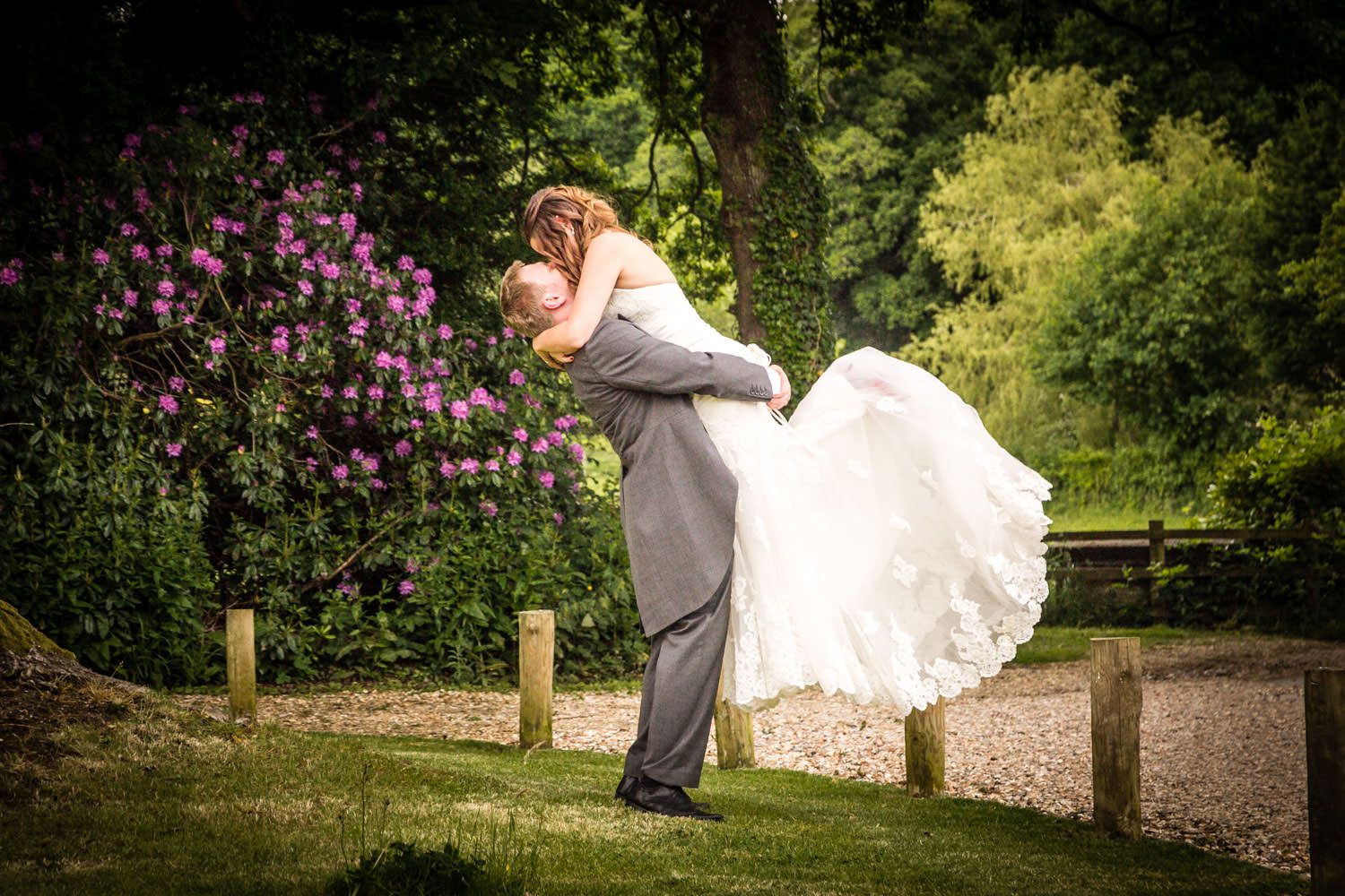 Wedding photographer Southampton showing a romantic moment captured at a wedding