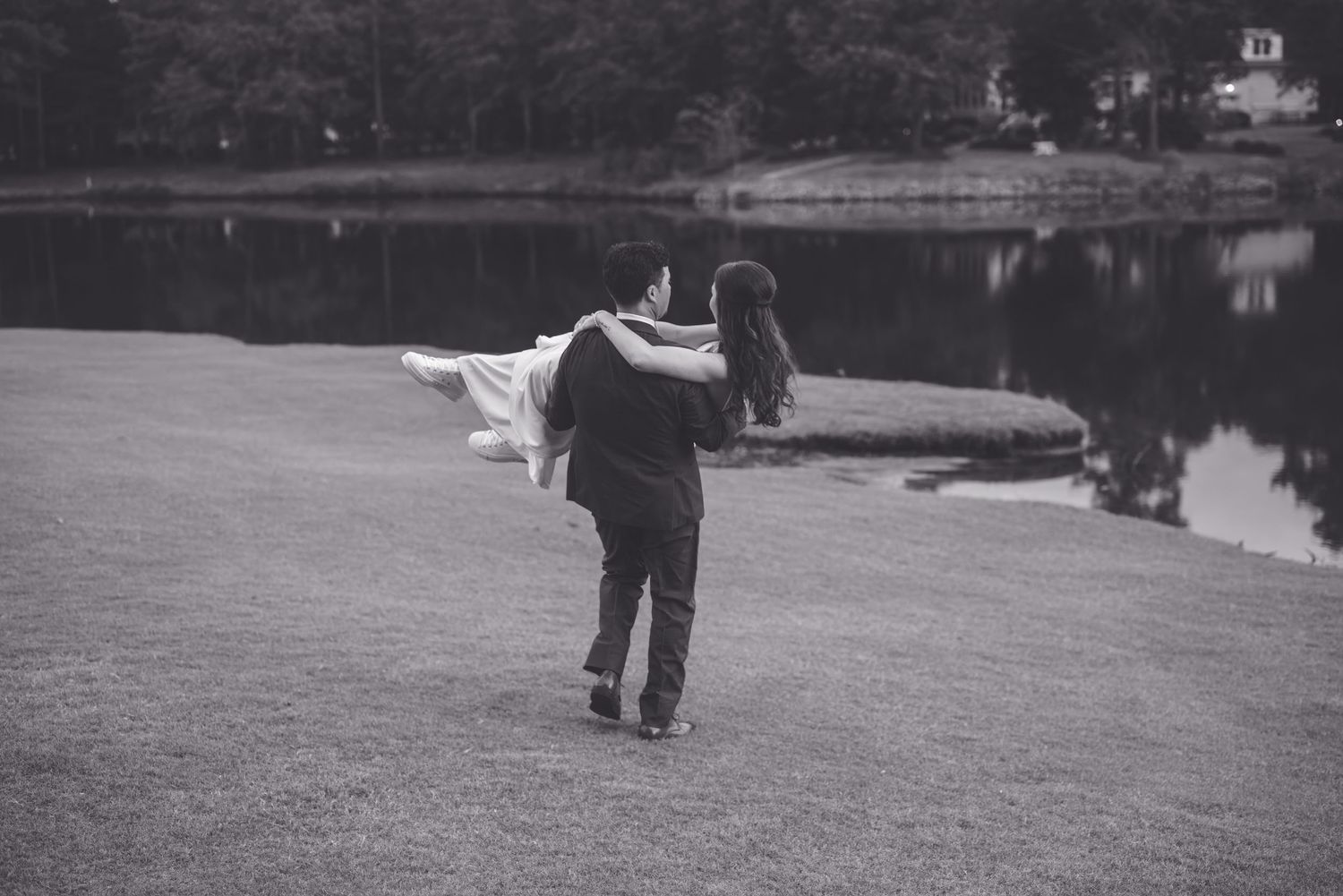 Bride and groom at Riverlanding Golf course, Wallace, NC shot by HeavenlyImagery.
