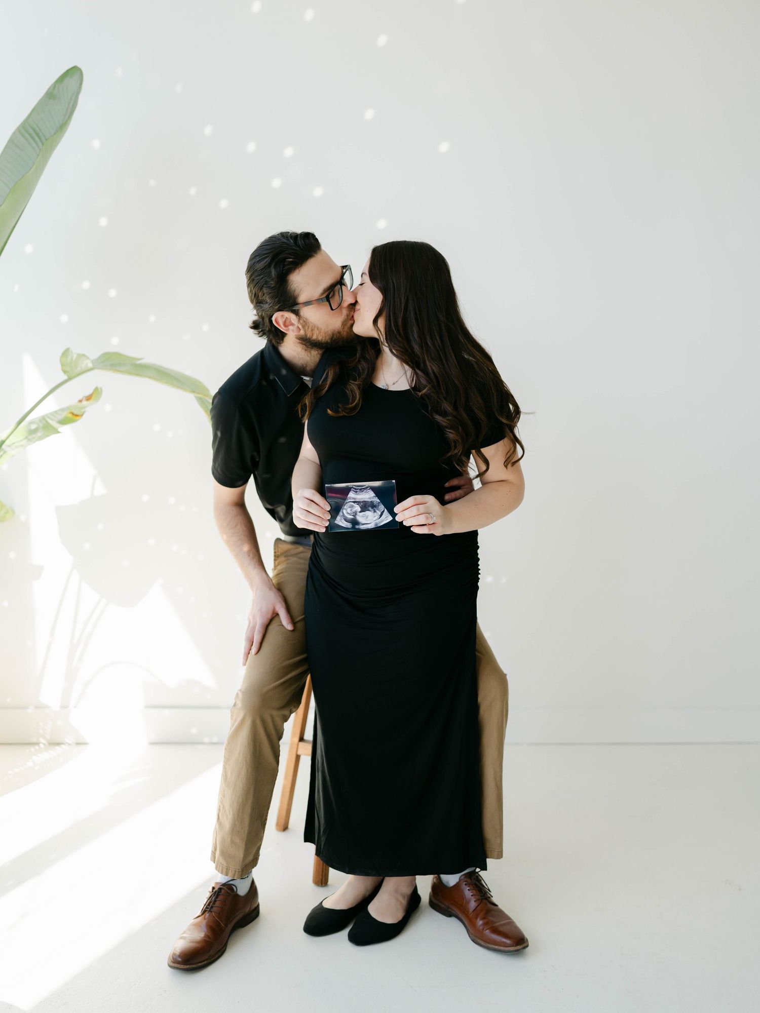 Pregnancy announcement photo in Bowmanville at Notion Studios by Durham Region Wedding Photographer