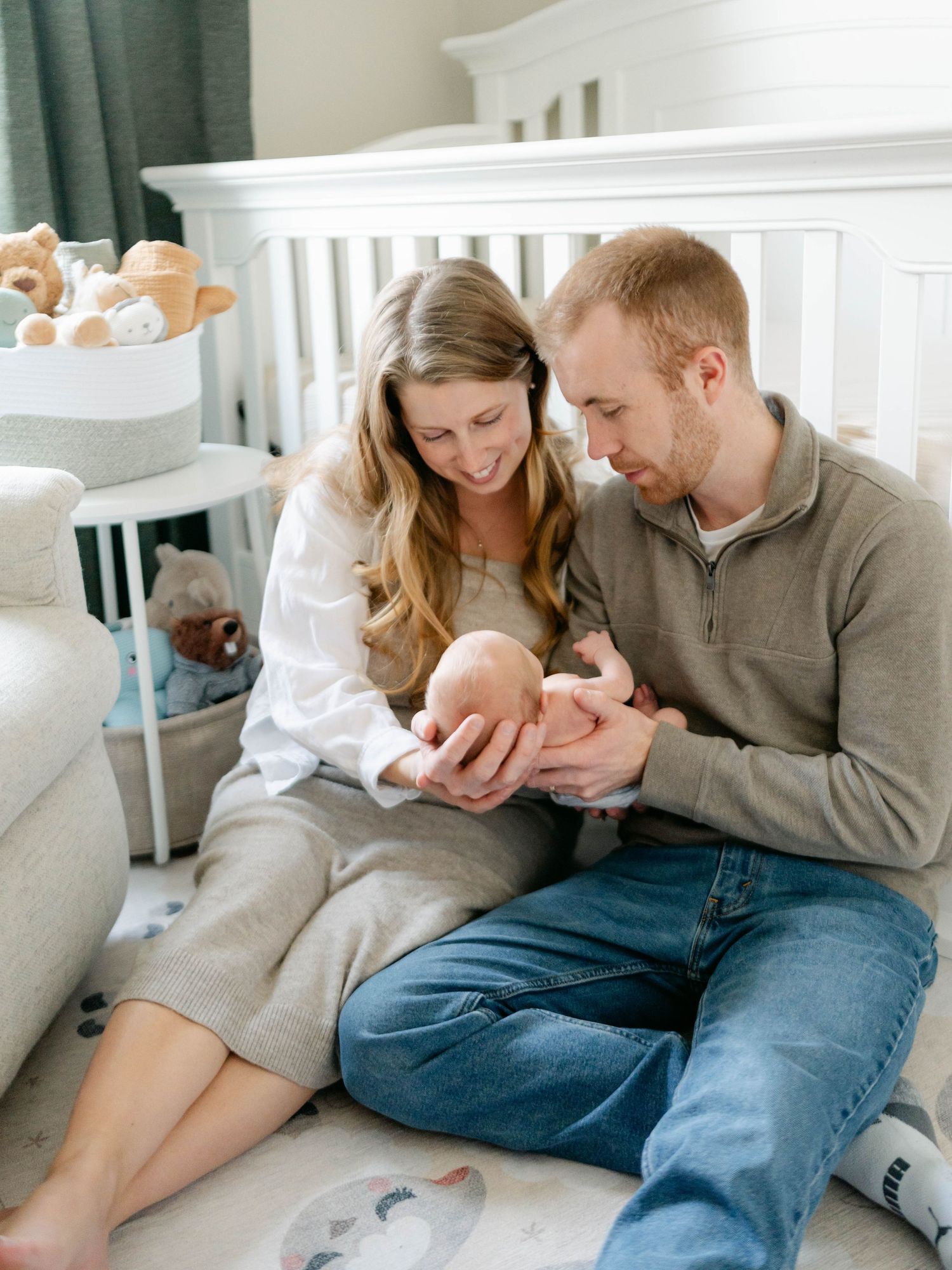 Cozy Newborn photo session at home in Millbrook, Ontario taken by Durham Region Photographer