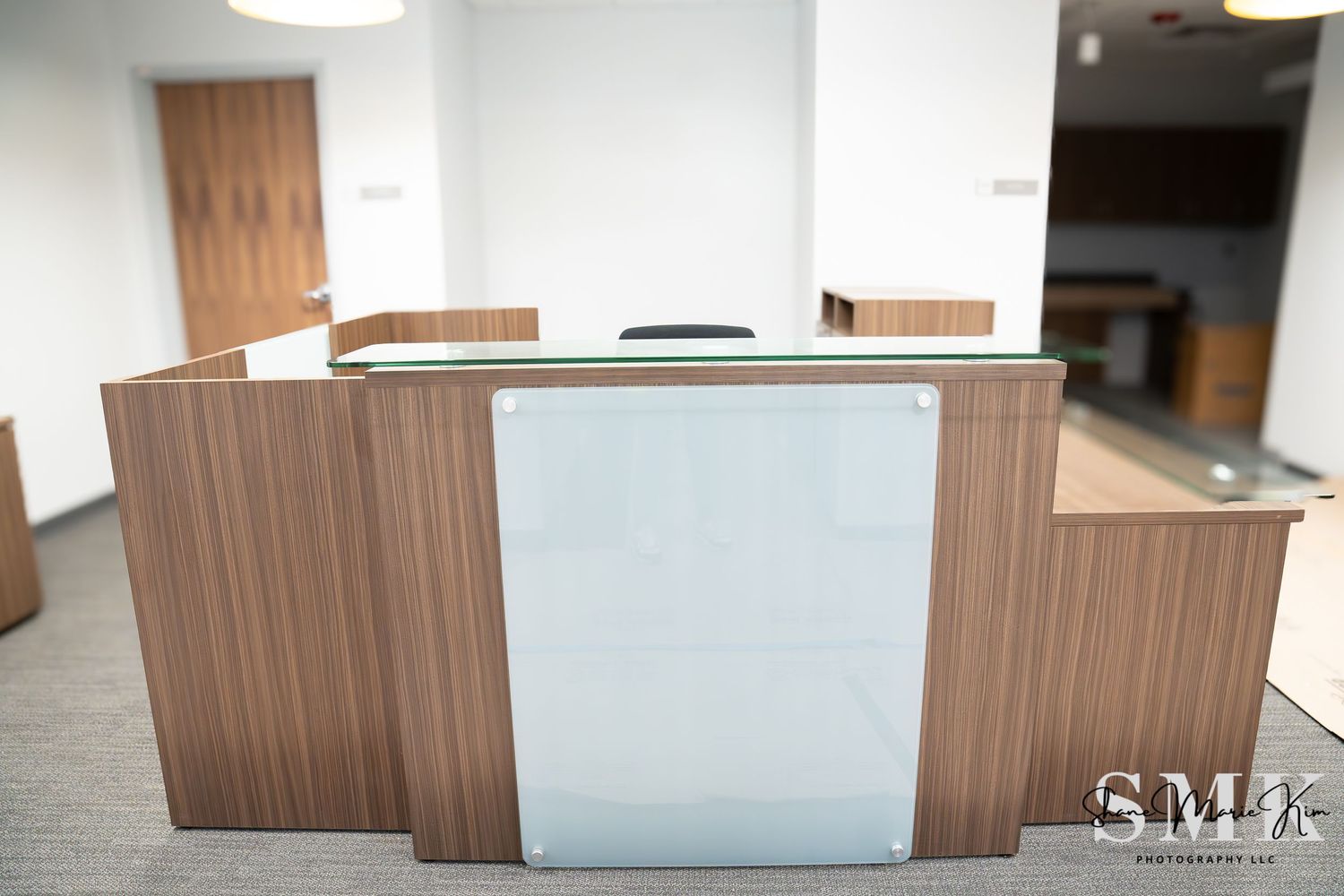 large reception desk area