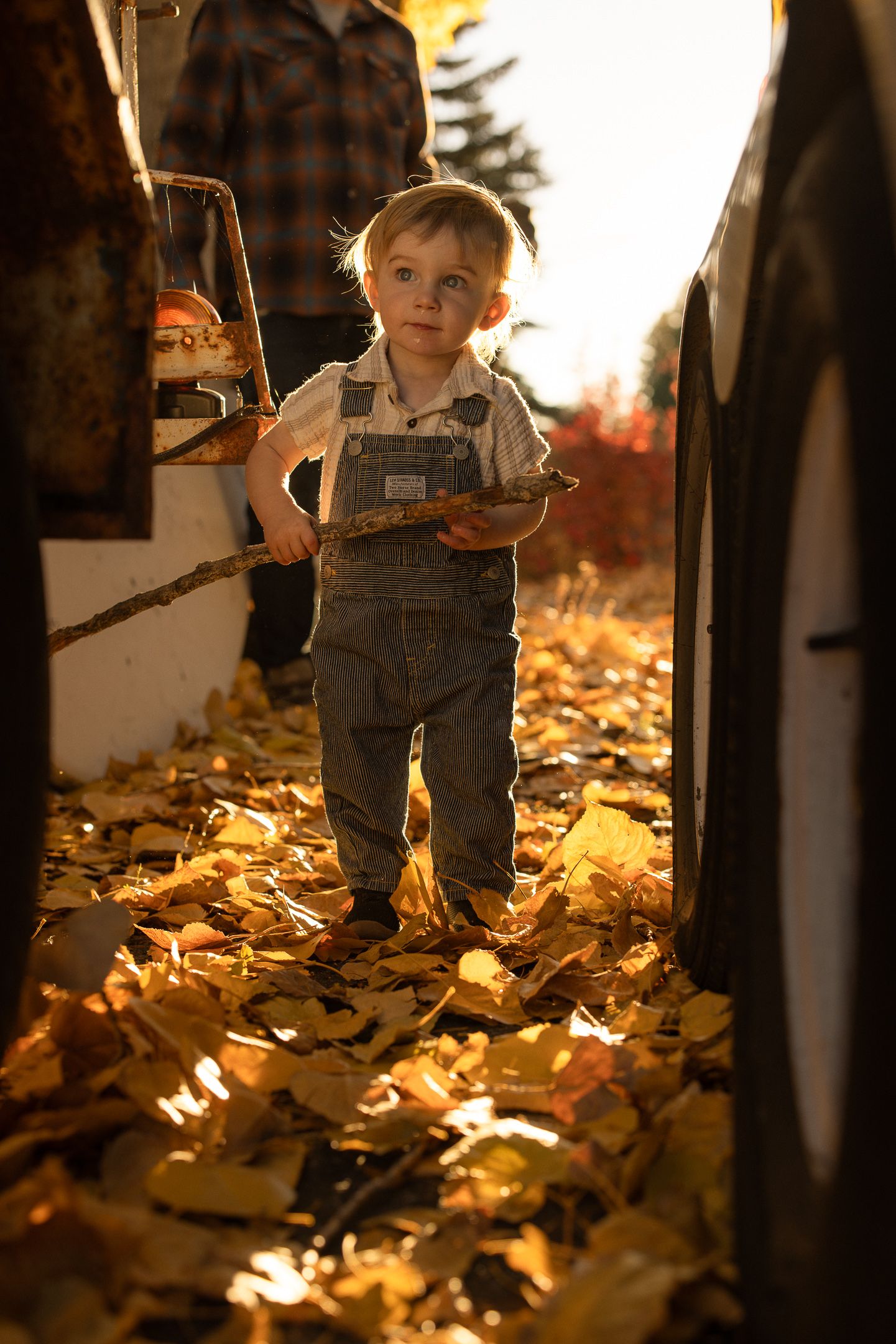 Child standing in a lantern-lit alley at night, atmospheric travel photography