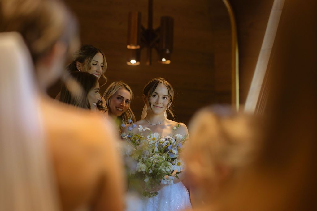 Bride dancing with her bouquet at a Nakoma Resort wedding in Clio, California, by Sammy Aucella Photography
