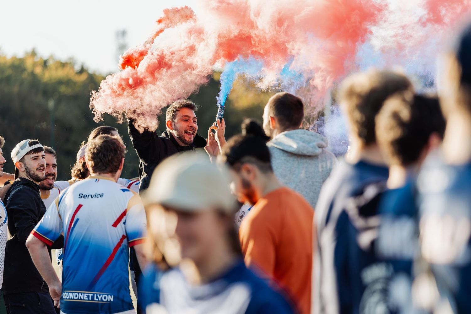 Célébration lors d'une compétition sportive