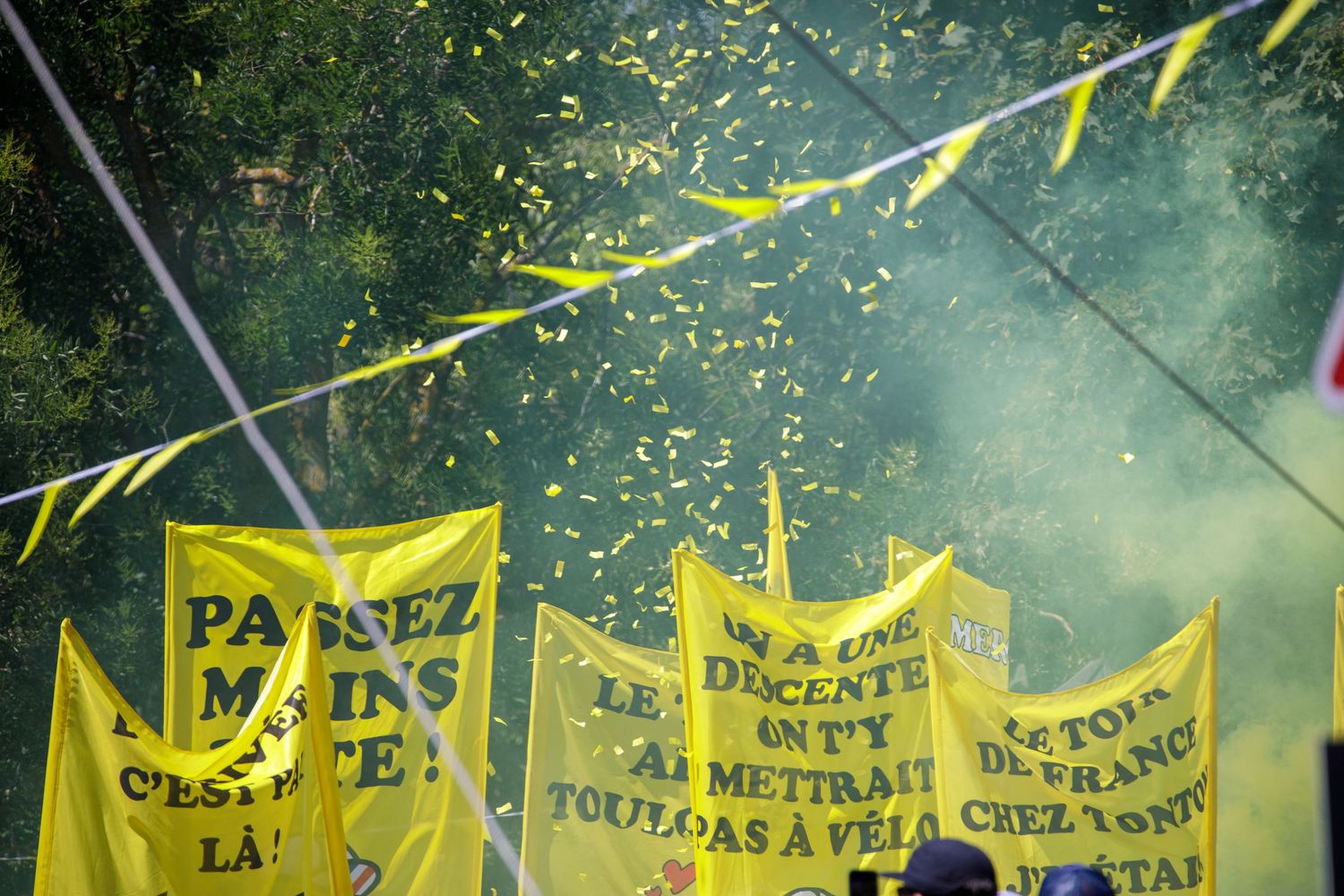 Célébration lors du tour de France 2024