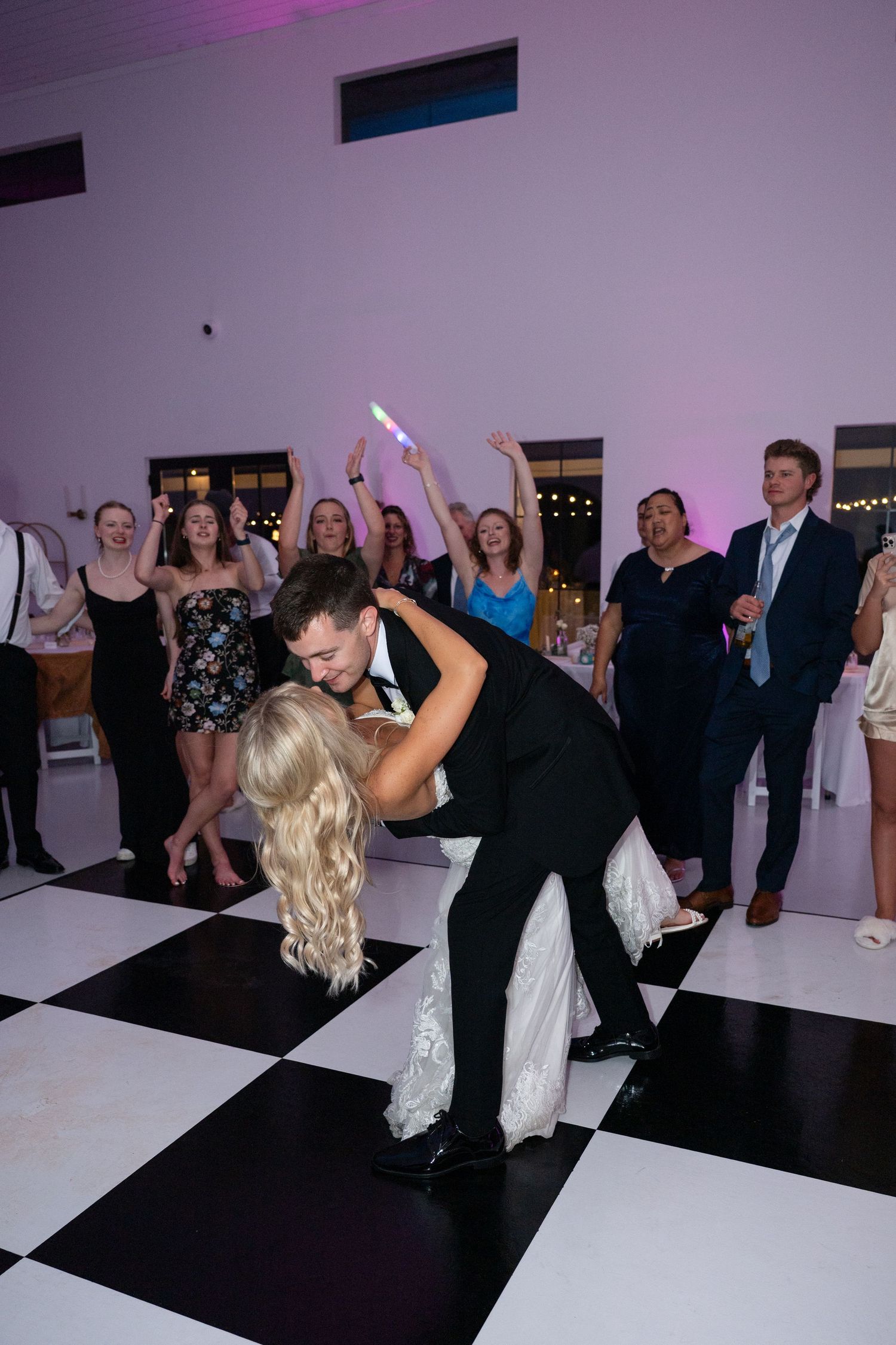 fun wedding reception picture in McMinnville, TN at The Monroe