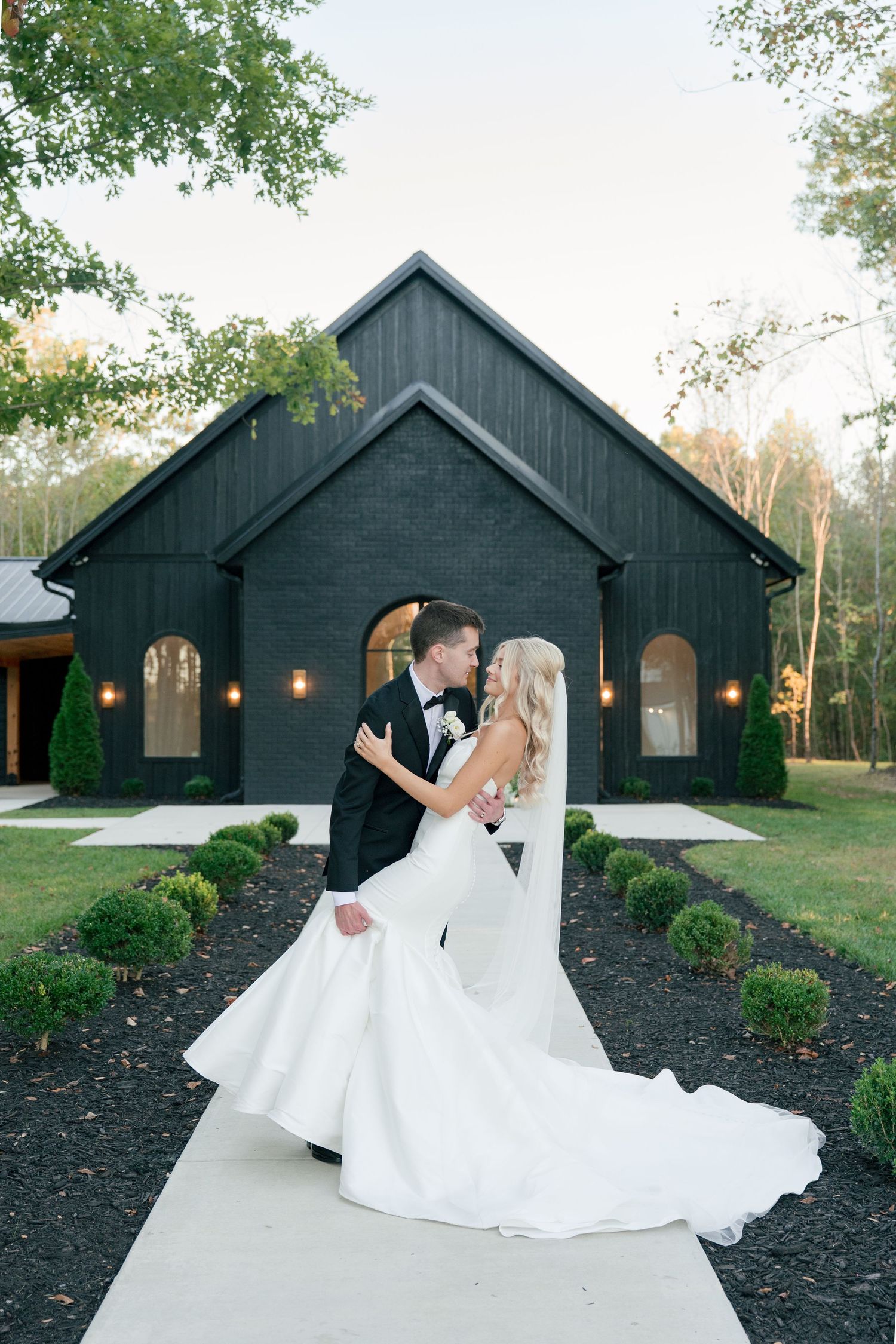 bride and groom portrait in McMinnville, Tennessee at The Monroe
