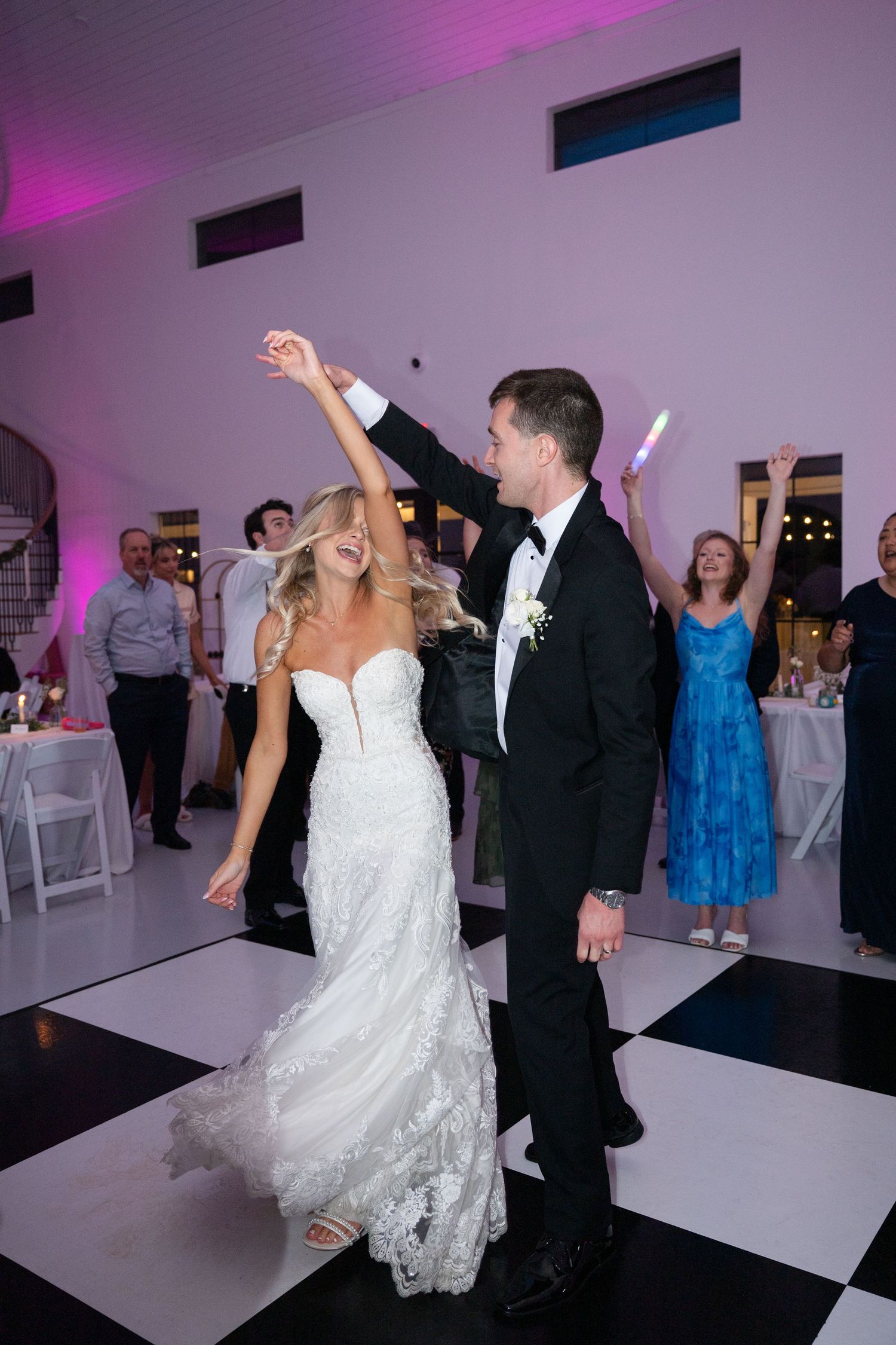 fun wedding reception picture in McMinnville, TN at The Monroe