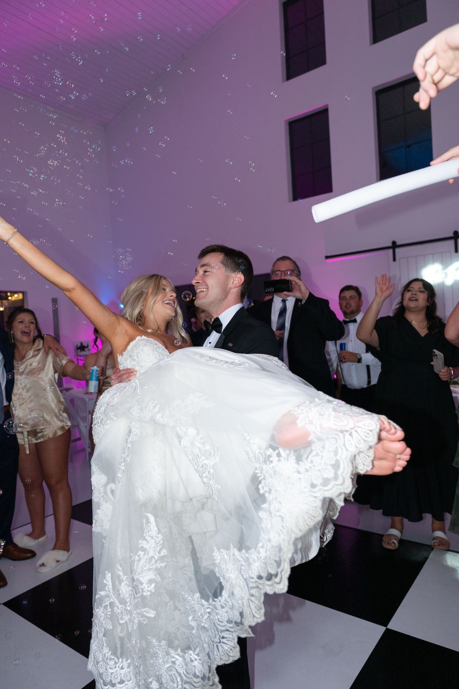 fun wedding reception picture in McMinnville, TN at The Monroe