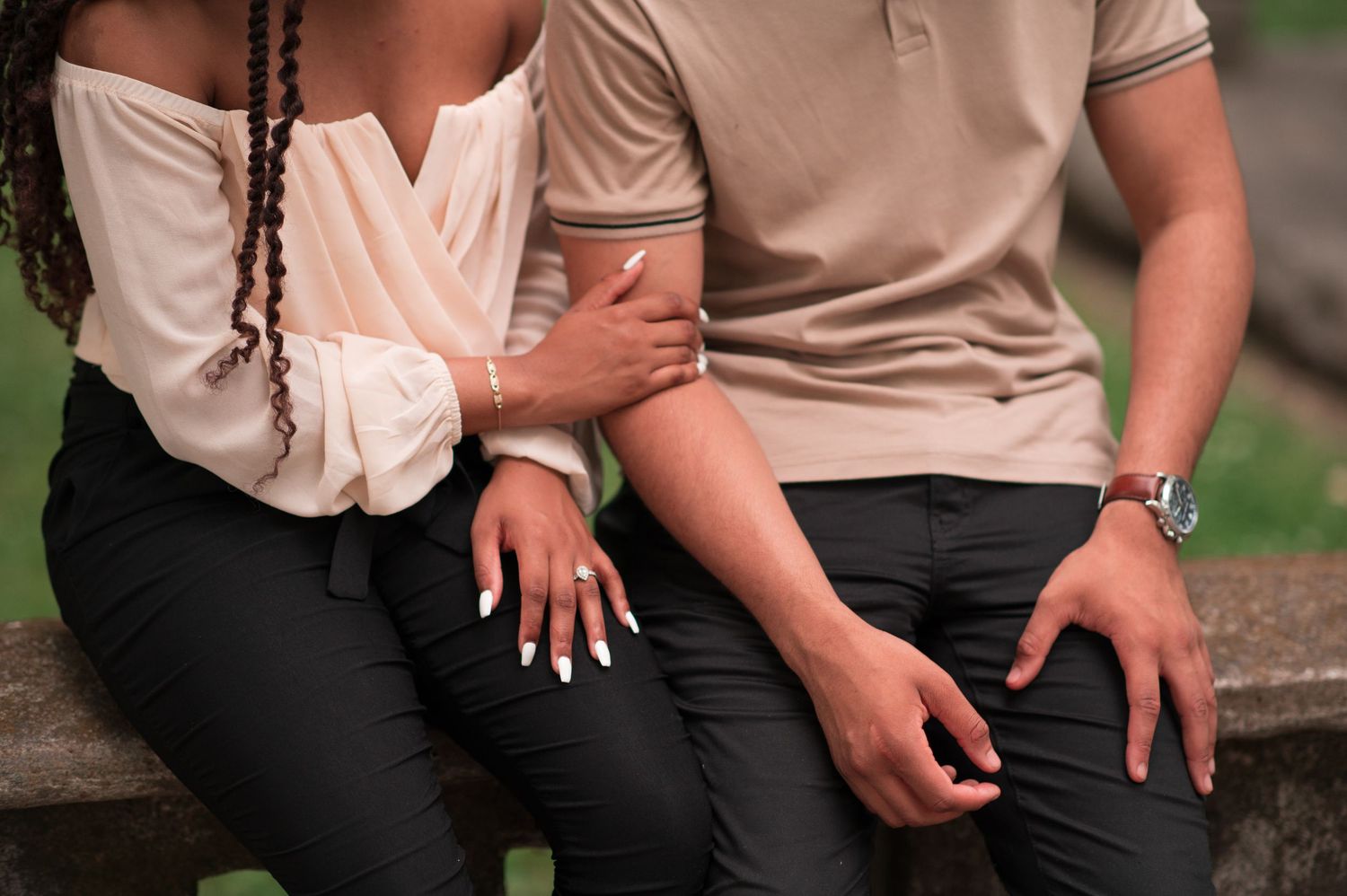 Connected Couple during engagement session