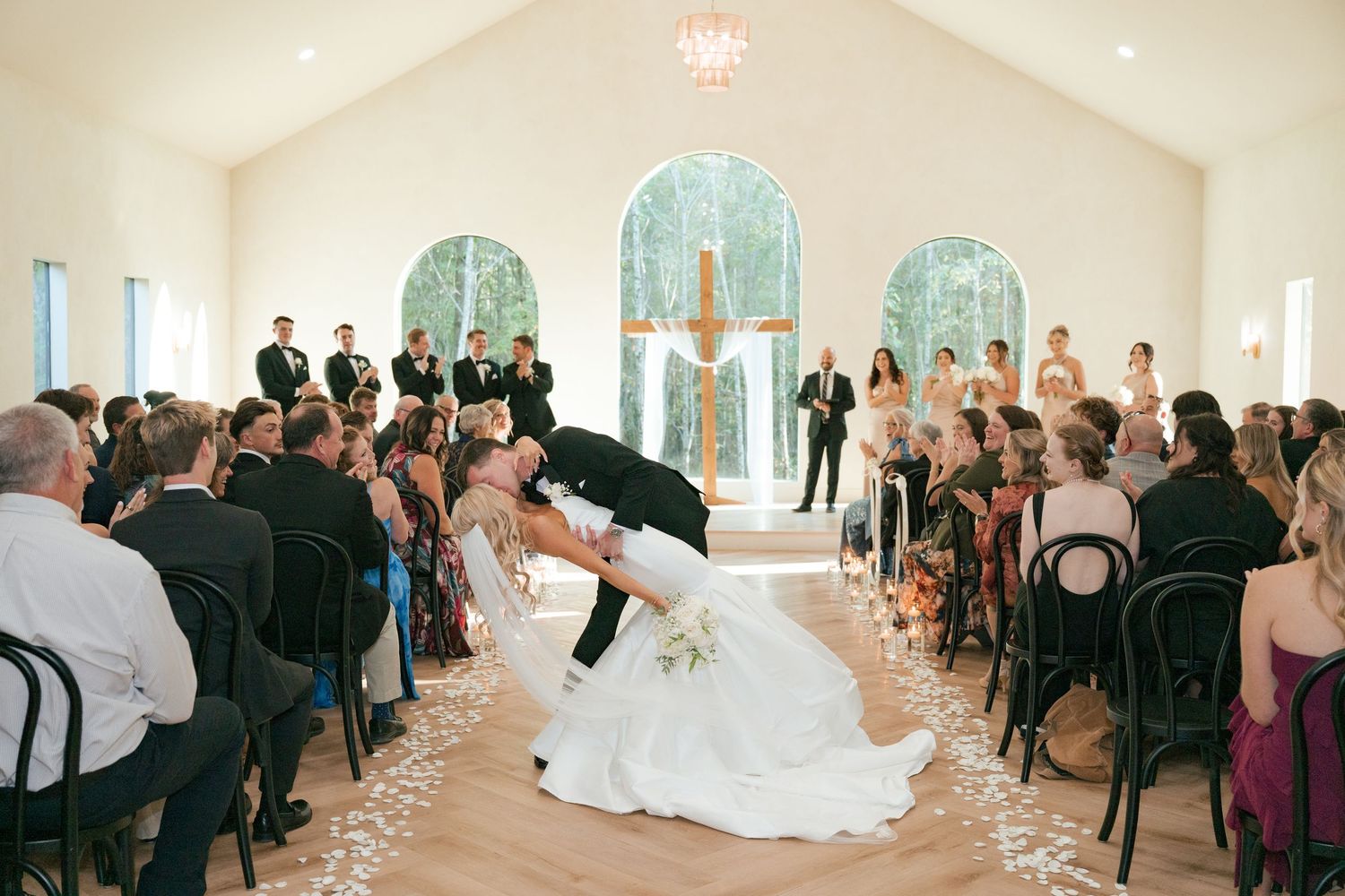 ceremony  portrait in The Monroe, a Nashville wedding venue