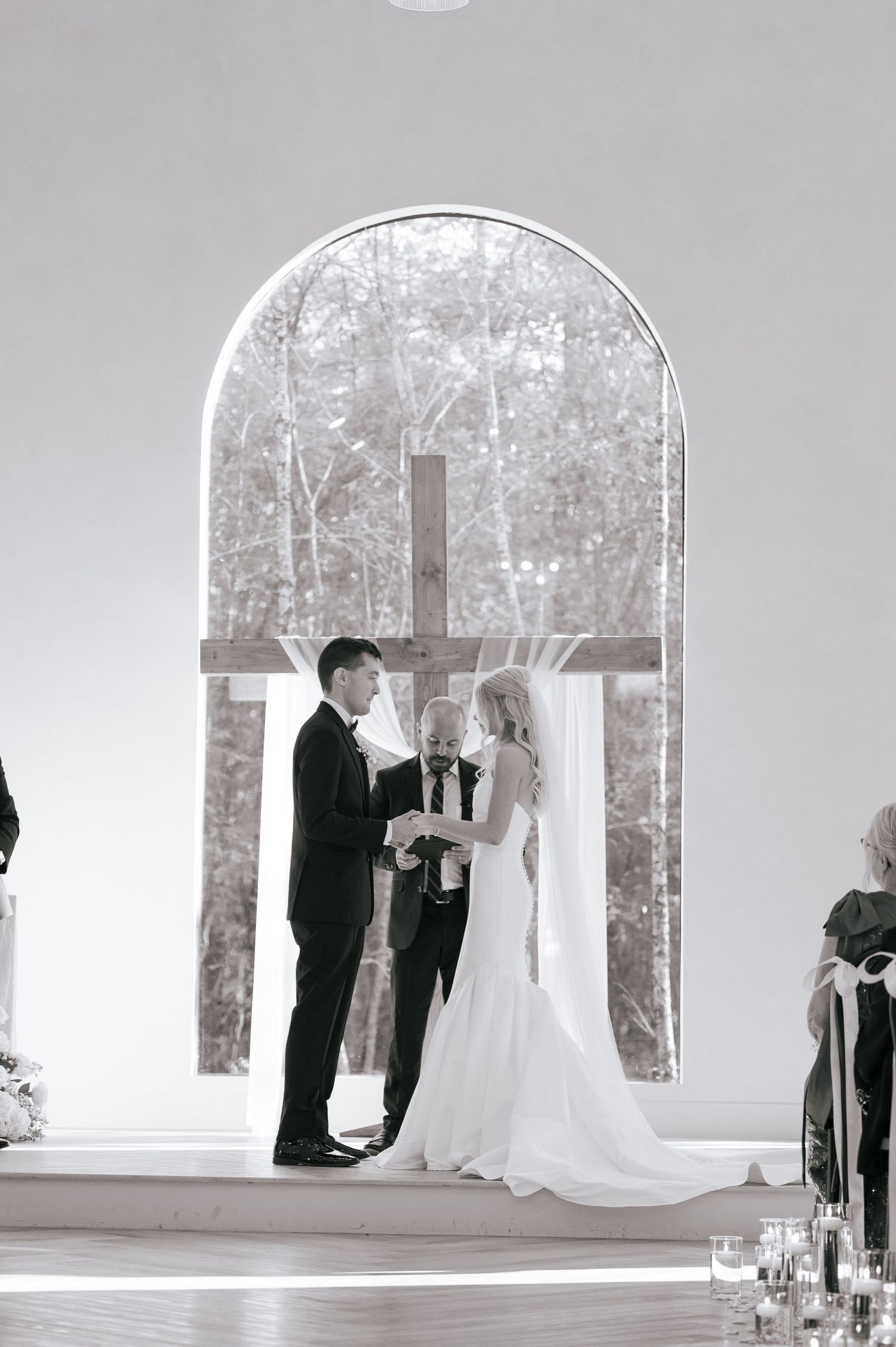ceremony portrait in The Monroe, a Nashville wedding venue