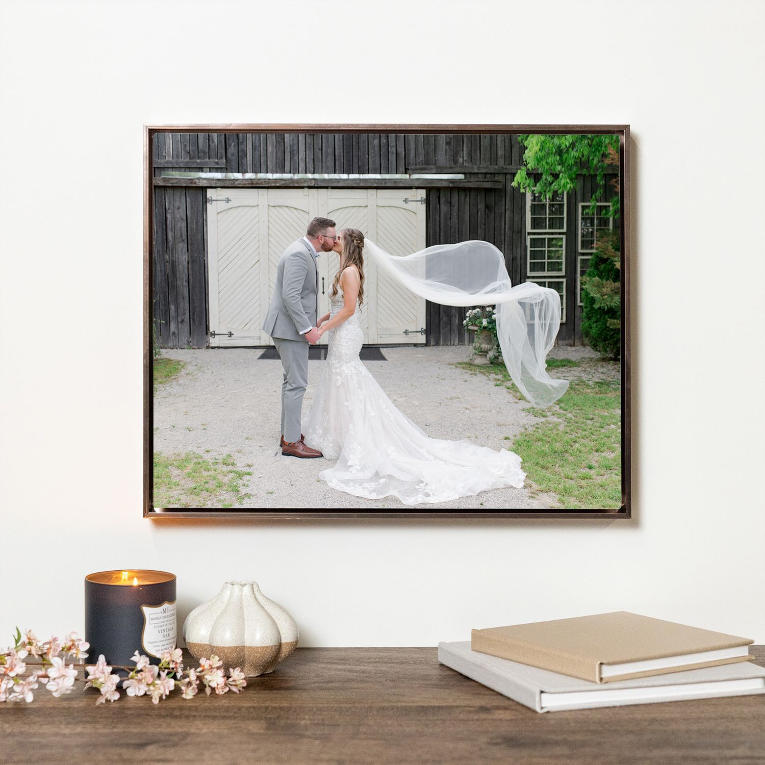 large wedding frame heirloom artwork