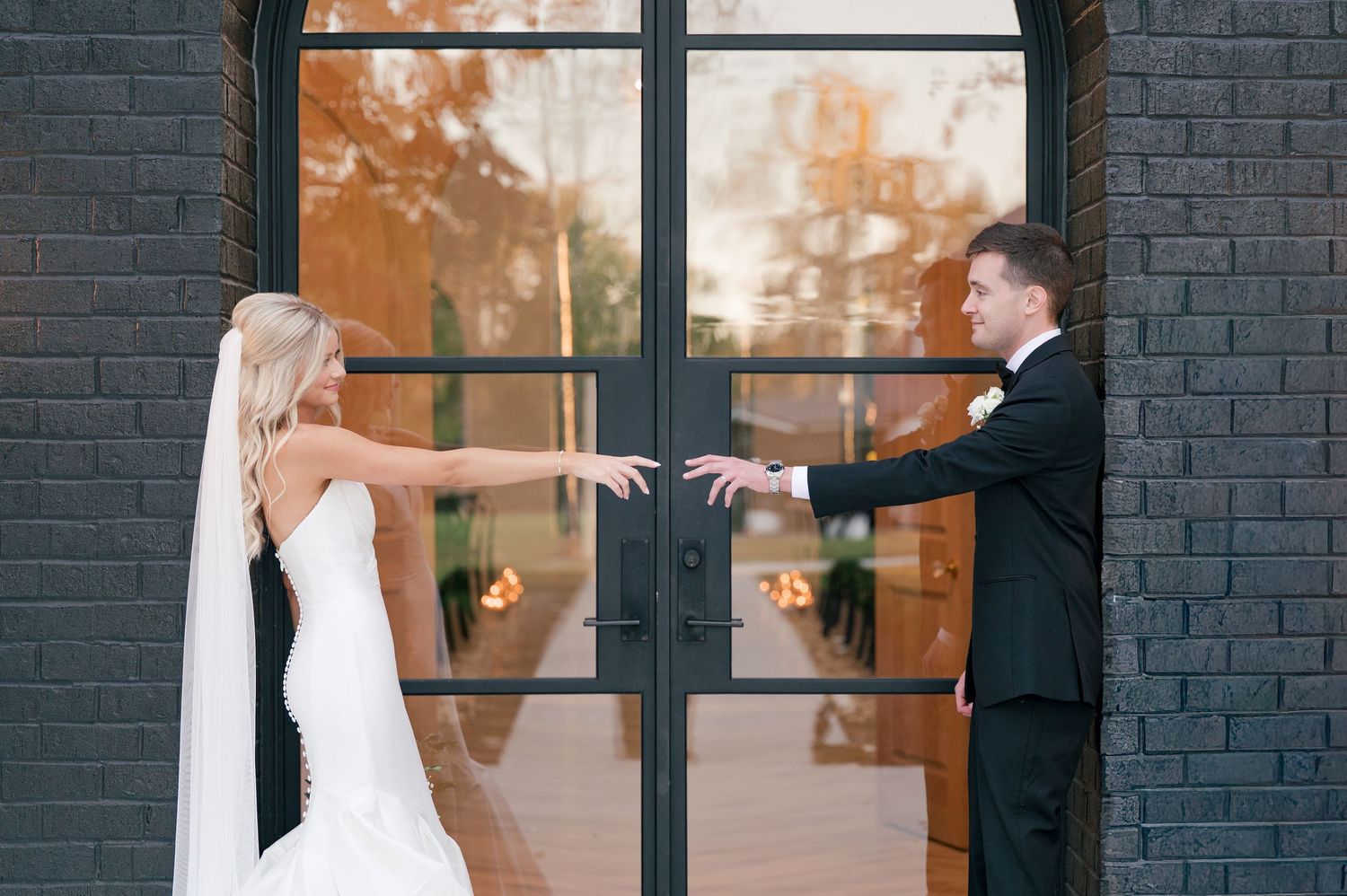 bride and groom portrait in McMinnville, Tennessee at The Monroe