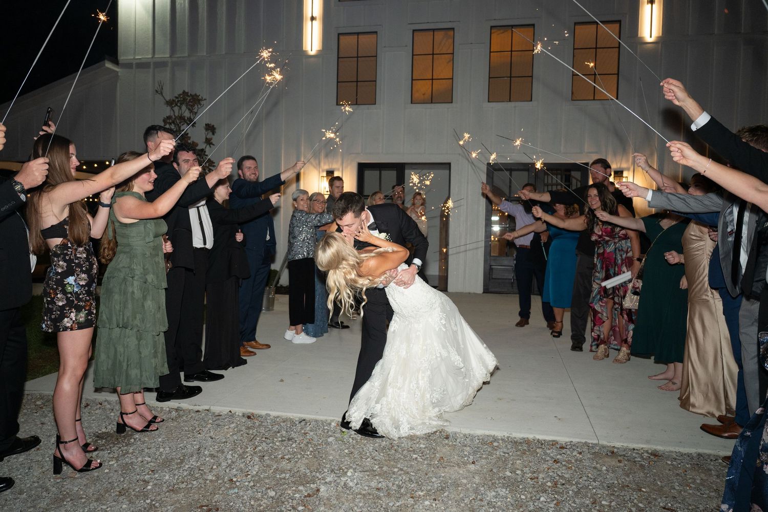 sparkler exit - fun wedding picture in McMinnville, TN at The Monroe