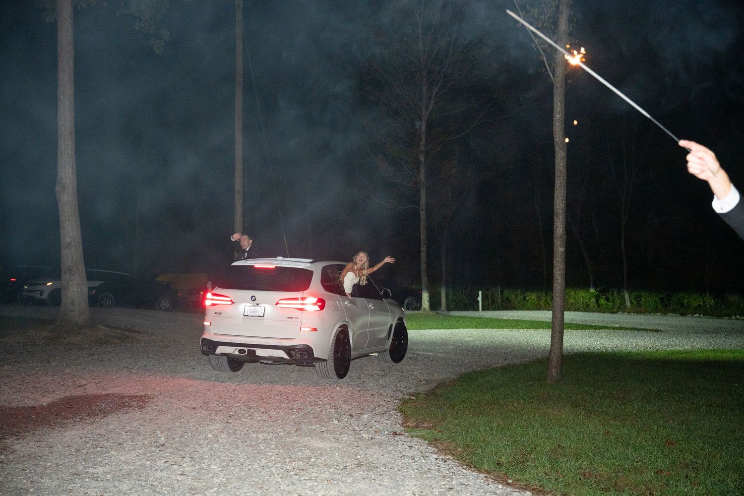 sparkler exit - fun wedding picture in McMinnville, TN at The Monroe