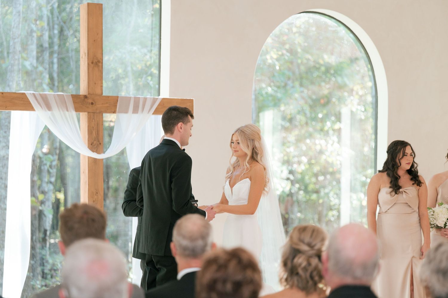 ceremony portrait in The Monroe, a Nashville wedding venue