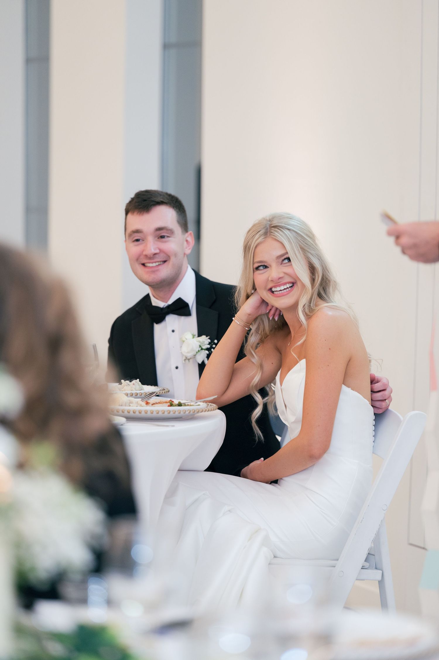 fun wedding reception picture of speeches / toasts in McMinnville, TN at The Monroe