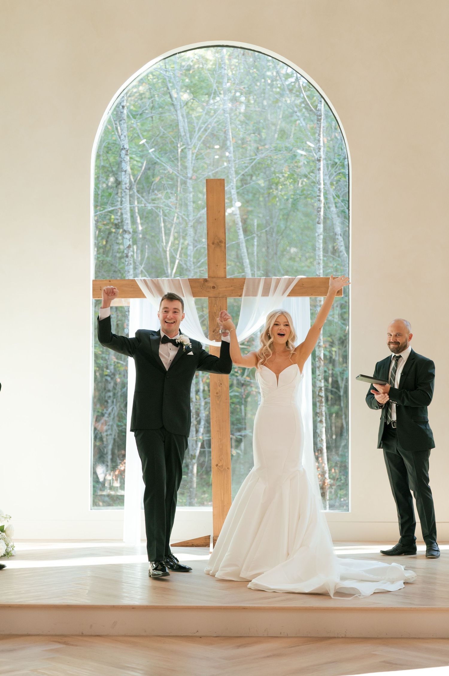 ceremony  portrait in The Monroe, a Nashville wedding venue