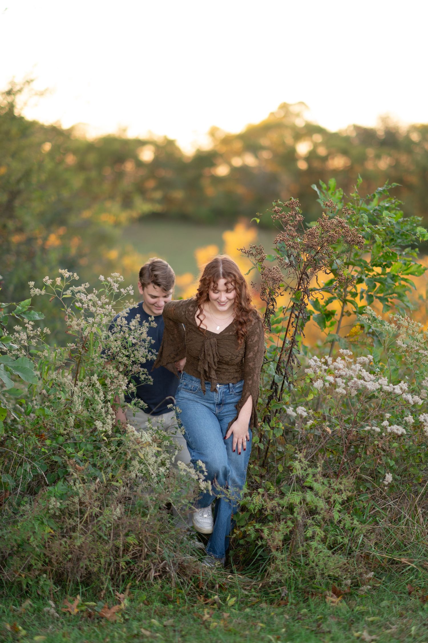 engagement session at preservation park in Thompson Station, TN