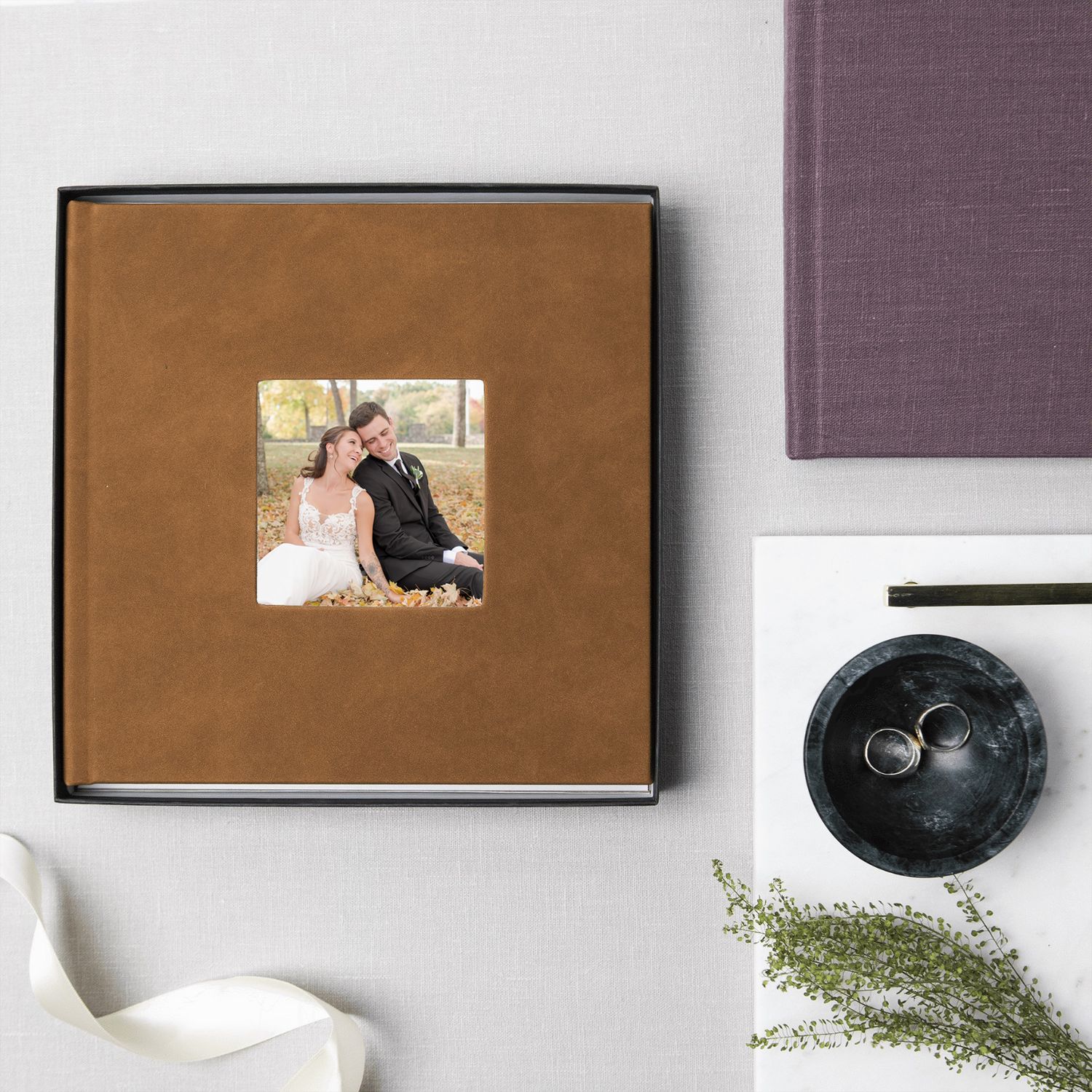 leather heirloom wedding album